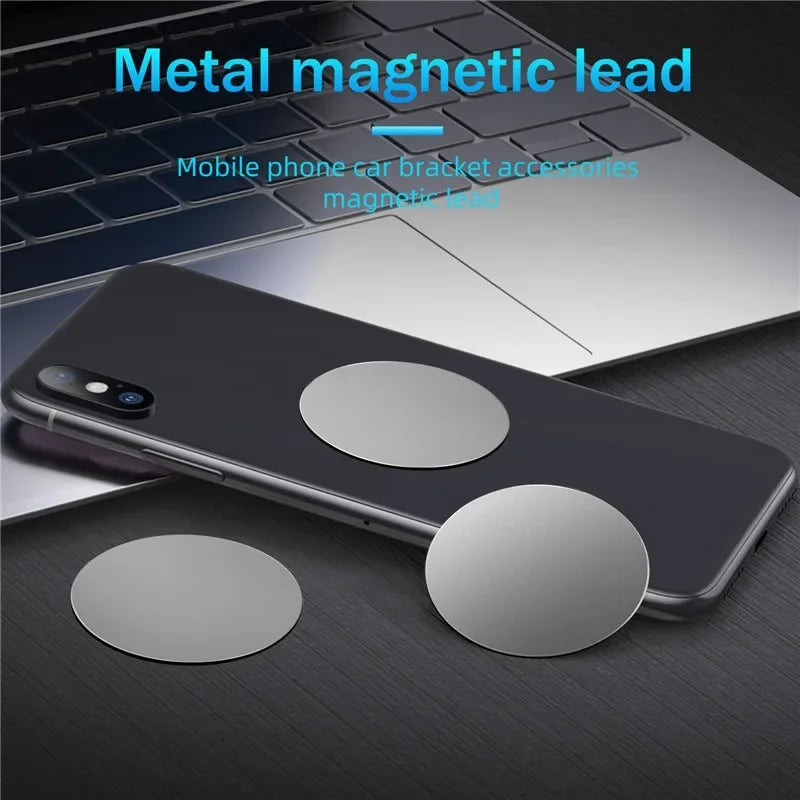 5Pcs Metal Plate Disk for Magnet Car Phone Holder Round Iron Sheet Stickers Car Magnetic Phone Stand Mount Accessories