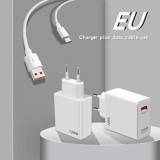 120W Gan USB Fast Charger Type C Phone Quick Charge 5.0 Power Adapter For iPhone iPad Xiaomi Samsung Huawei Realme Oppo Oneplus