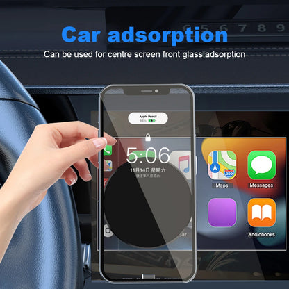 Car Mount Mobile Phone Holder Magnetic Intelligent Adsorption Bracket USB Charging Vacuum Suction Mobile Phone Holder Car Parts