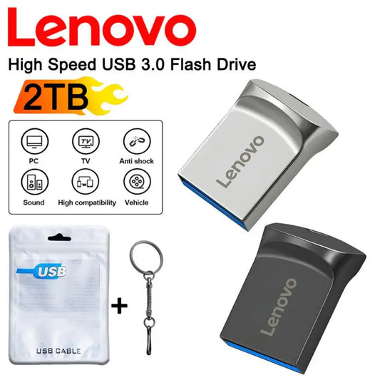 Lenovo 2TB USB Fast 3.0 Pen Drive USB Flash Drives Mini Pendrive 1TB 512GB Cle USB Memory Stick U Disk For TV PC Computer Gaming