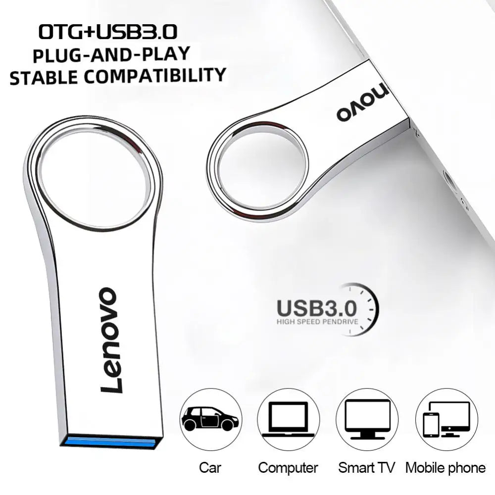 Original Lenovo USB Flash Drive 2TB Metal USB U Disk Flash Drives High Speed Pendrive 1TB Portable USB Memory Drive Accessory