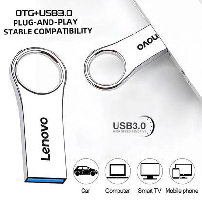 Original Lenovo USB Flash Drive 2TB Metal USB U Disk Flash Drives High Speed Pendrive 1TB Portable USB Memory Drive Accessory