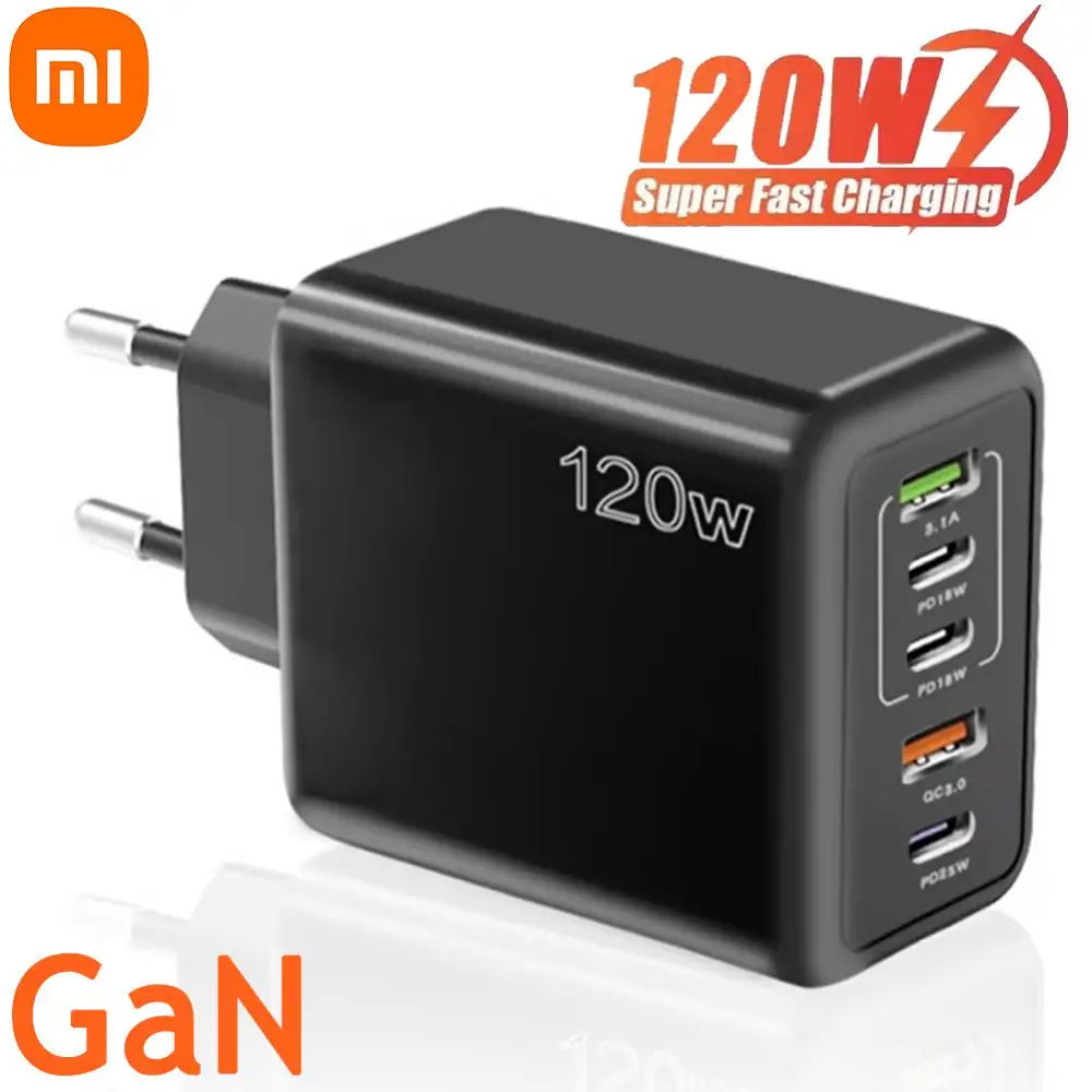 Xiaomi 120W Charger Fast Charging PD QC 3.0 USB Type C Charger Fast Charging EU/US/UK Plug Adapter For iphone 15 Samusng S23