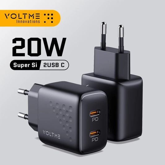 VOLTME USB Type C Charger 20W Fast Charger Quick Charge For iPhone 13 12 Pro Max PD Fast Charging For Xiaomi Samsung Huawei