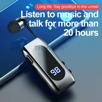 K55 Lavalier Wireless Earphone Bluetooth 5.0 Earphone In Lotus Bussiness Headphone Headset Fast Charge Vibration Power Display