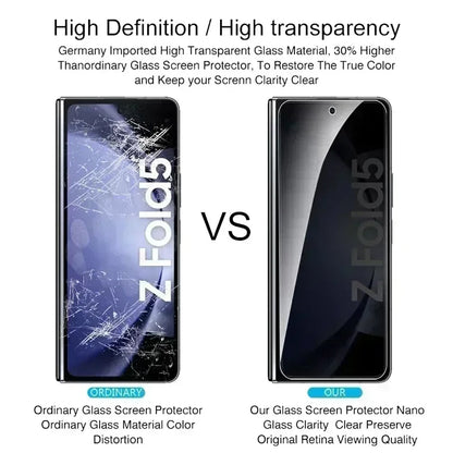 4in1 Tempered Glass For Samsung Galaxy Z Fold 5 Privacy Screen Protector Camera Lens Protective Film Z Fold 5 4 Z Fold 6 Glass