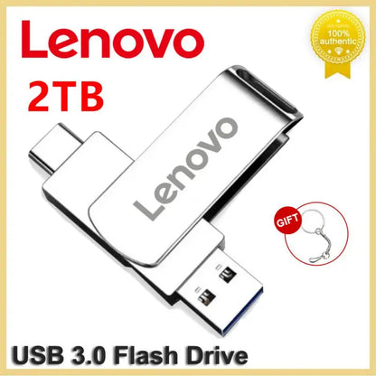 New Lenovo 128TB Mini Pen Drive USB Memory USB Flash Drives 2TB 1TB 16TB TYPE C High Speed Usb 3.0 Waterproof Pendrive U Disk