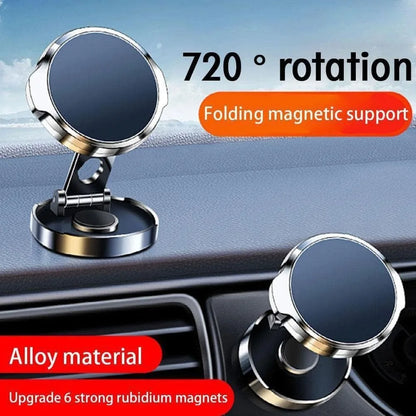 Universal 720 Rotate Metal Magnetic Suction Mobile Phone Holder Car Mount Air Vent Magnet Mount GPS All-Round Stretchable Phone