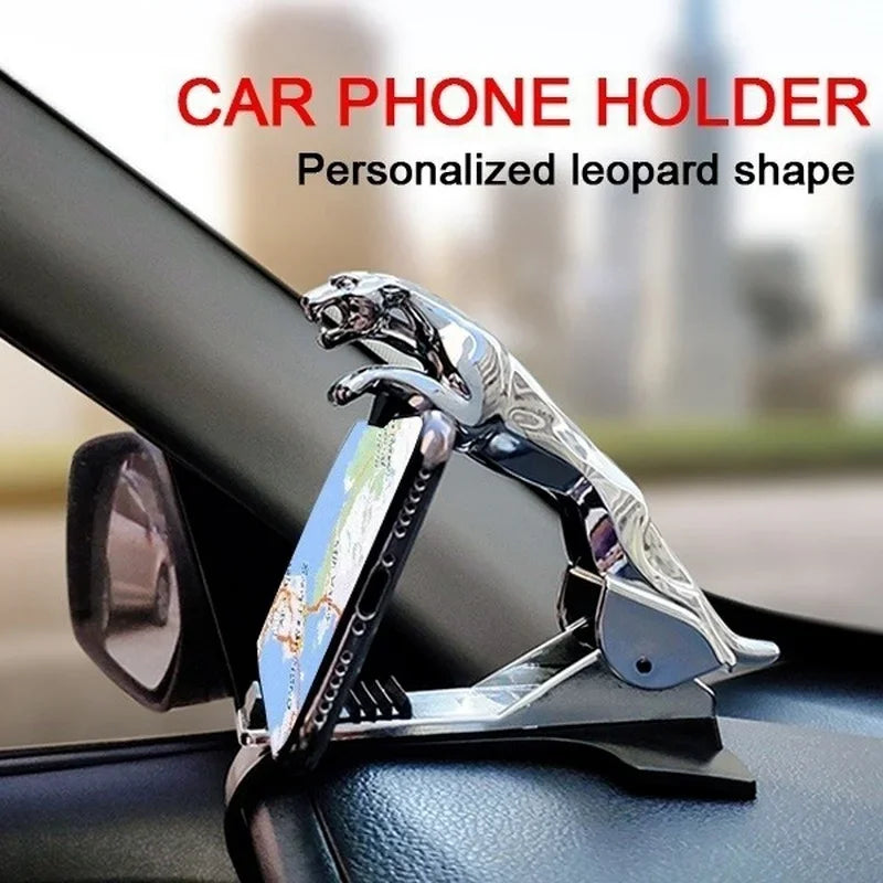 Cool Jaguar Cheetah HUD Car Phone Holder Leopard Cell Phone GPS Stand 360 Degree Mount Adjustable Clip Holder Accessories