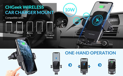 Dashboard car mobile phone wireless charging holder 15W fast charging suitable for iphone Android Huawei