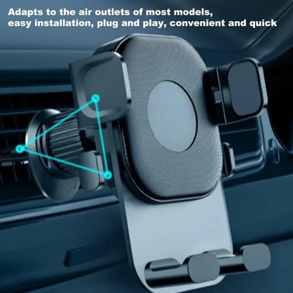 Car Vent Phone Holder 360-Degree Rotating Non-Slip Air Outlet Phone Holder Gravity Sensing Stand For 4-7 Inch Smartphones