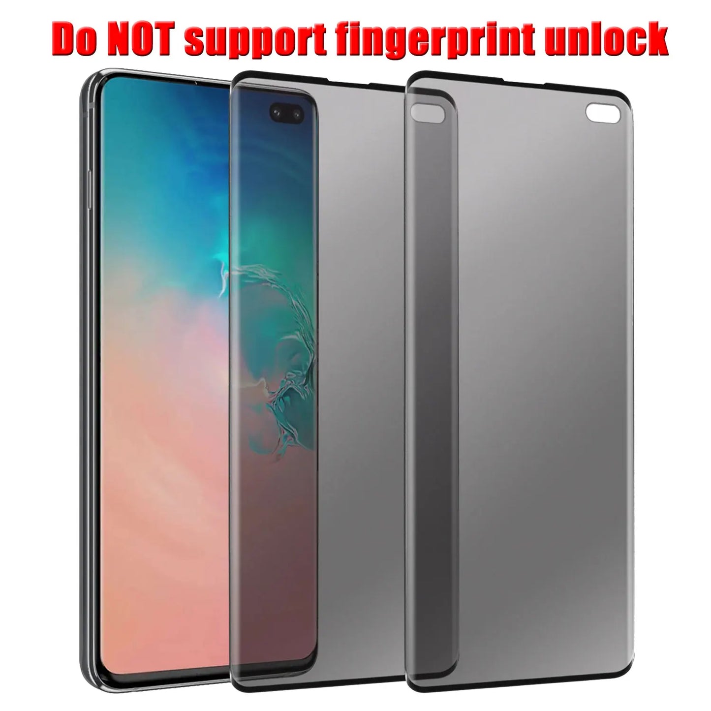 4-Pack For Samsung Galaxy S10/S10 Plus/s10+/S10e Case Friendly Anti Spy Privacy Tempered Glass Screen Protectors