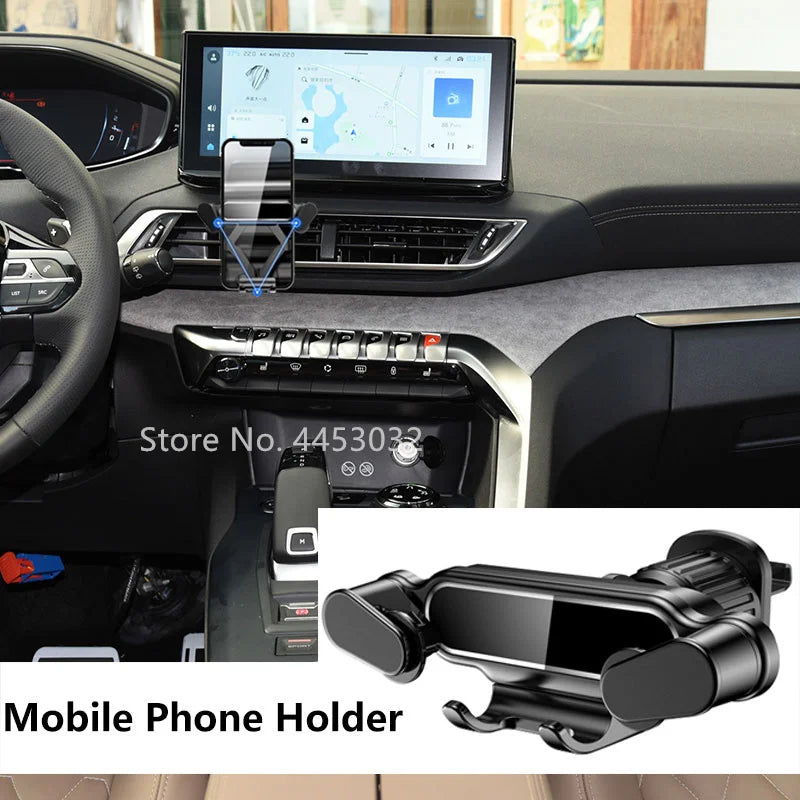 Gravity Car Phone Holder For Peugeot 4008 5008 308 2008 3008 207 Air Vent Clip Mount Mobile Cell Phone Stand GPS Accessories