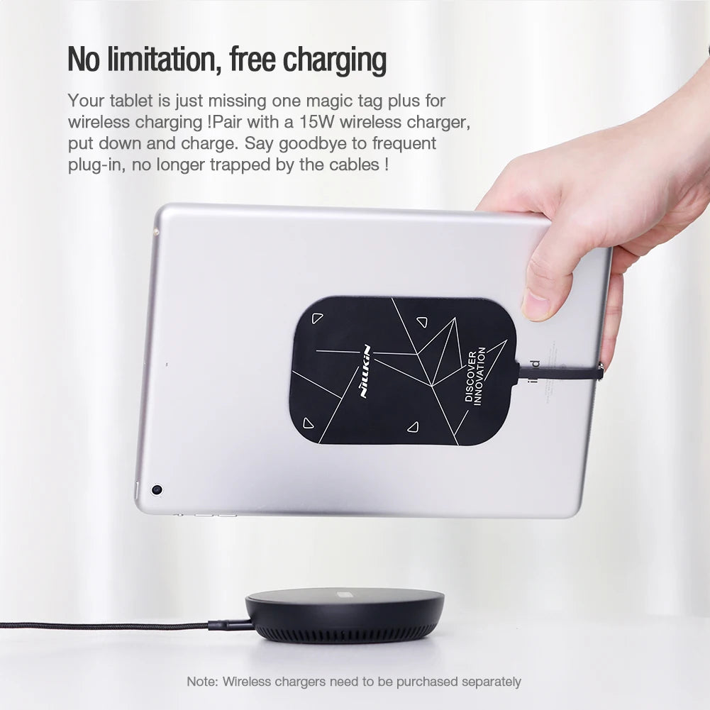 NILLKIN For iPad Pro 11/12.9 2021/2020/2018 iPad Wireless Charger Receiver For iPad Air 4 5 10.5/iPad 10.2 9.7 Wireless Charging