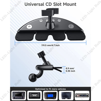 Car CD Slot Mobile Phone Holder Accessories 17mm Ball Head Base for Car CD Slot Mount for iPhone Samsung Xiaomi GPS Brackets