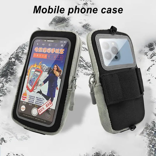 Thermal Phone Pouch For Skiing Smart Phone Bag Universal Shockproof USB Heating Adjustable Thermal Phone Case Bag Mountain