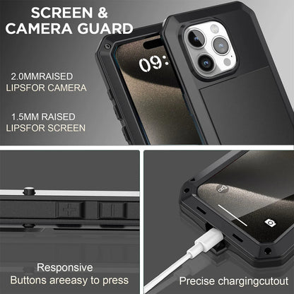 Armor Metal Aluminum Shockproof Phone Case for iPhone 15 14 Pro 12 11 Pro Max X XS XR 6 8 Plus Outdoor Military Cover