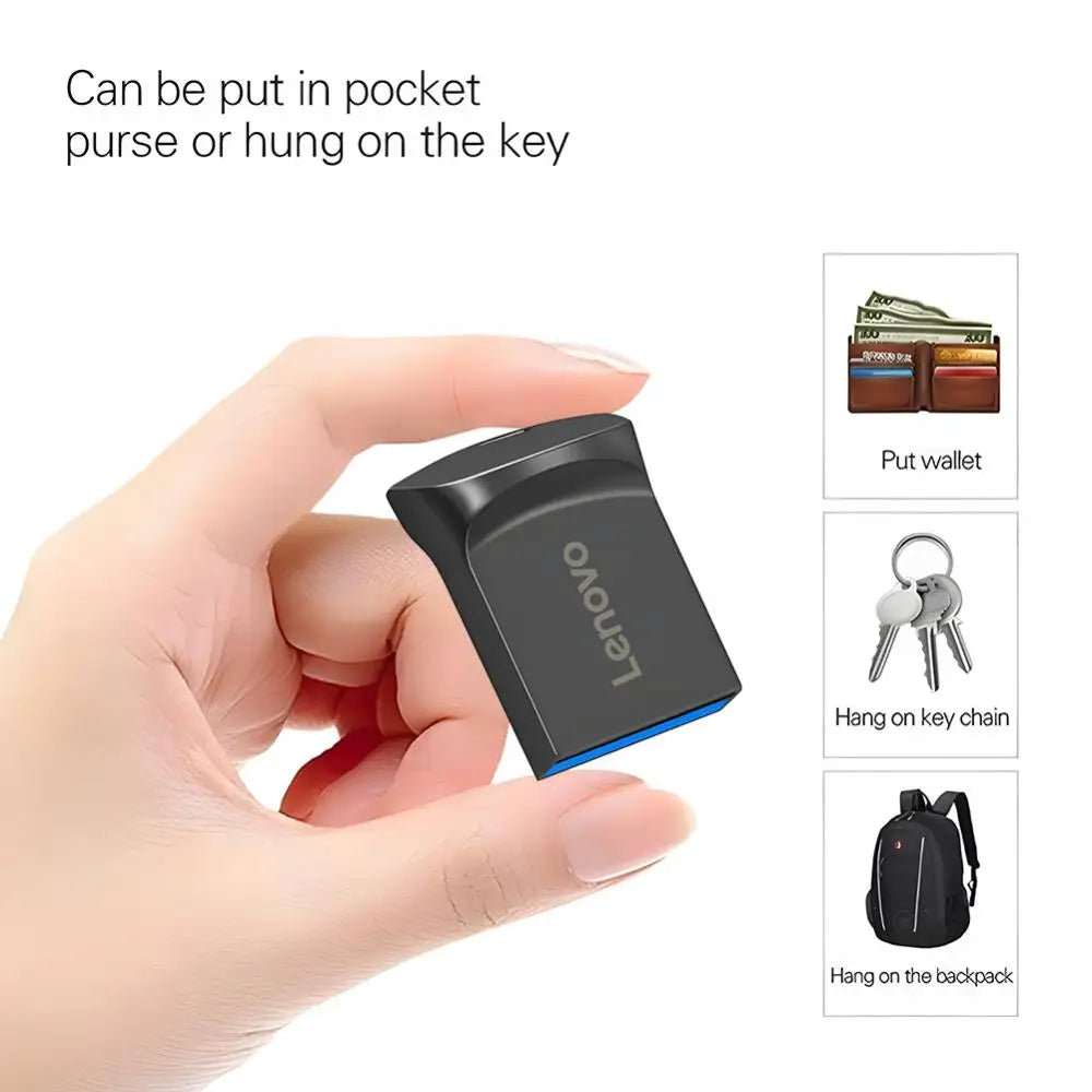 Lenovo 2TB USB Fast 3.0 Pen Drive USB Flash Drives Mini Pendrive 1TB 512GB Cle USB Memory Stick U Disk For TV PC Computer Gaming