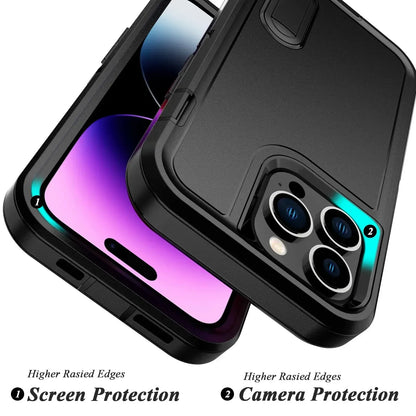 Case For iPhone 16 15 14 13 12 11 Pro Max XS XR 8 Plus Heavy Duty Shockproof Anti-Scratch Rugged Protective with Kickstand Cover