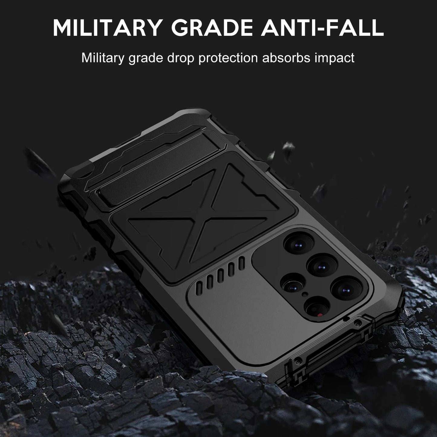 For Samsung Galaxy S23 Ultra Case Heavy Duty Protection Armor Metal Aluminum Phone Case for Samsung Galaxy S23 Shockproof Cover