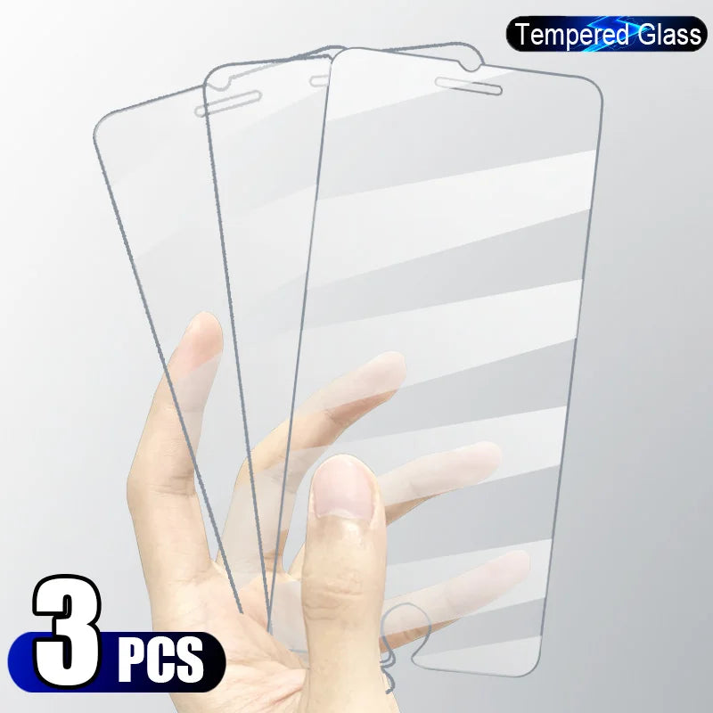 3PCS Tempered Glass for iPhone 15 14 13 12 Pro MAX Plus Screen Protector for iPhone 13 12 Mini Pro