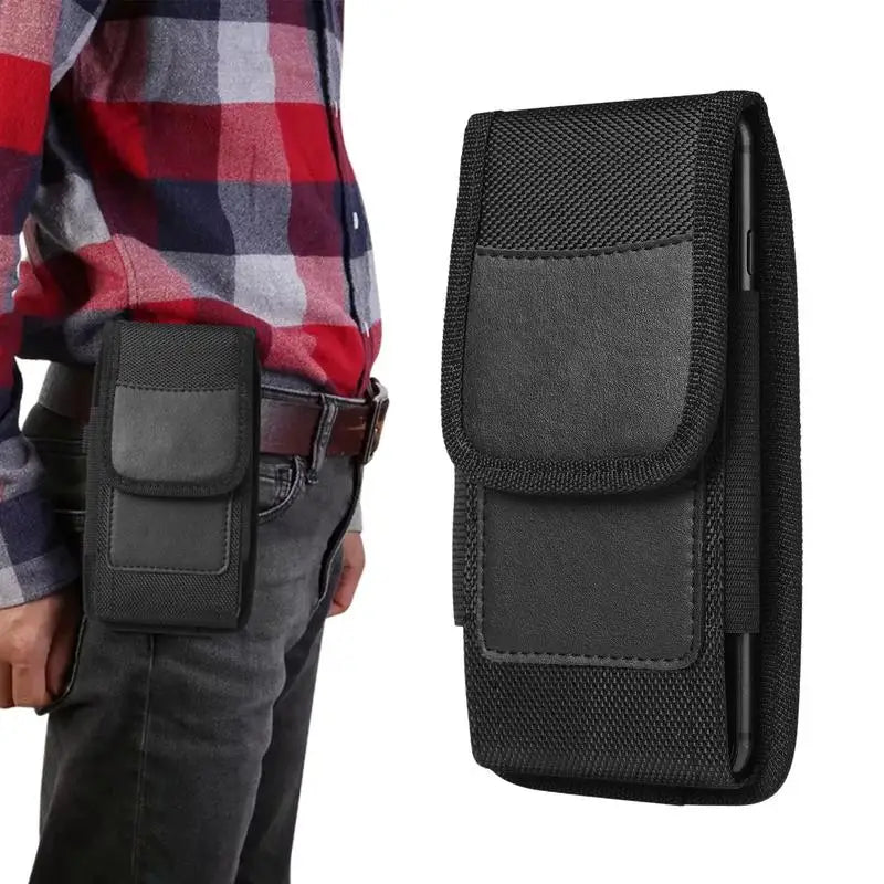 Vertical Mobile Phone Bag Utility Pouch Gadget Belt Camping Hiking Outdoor Gear Cell Phone Holster Holder Pouch