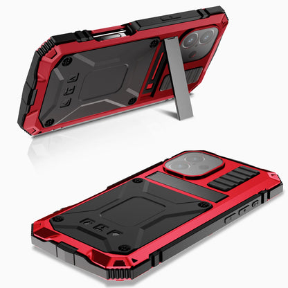 for iPhone 16 Pro Max iPhone 16 Plus 16 Pro Case Full-Body Rugged Armor Shockproof Protective Kickstand Aluminum Metal Cover