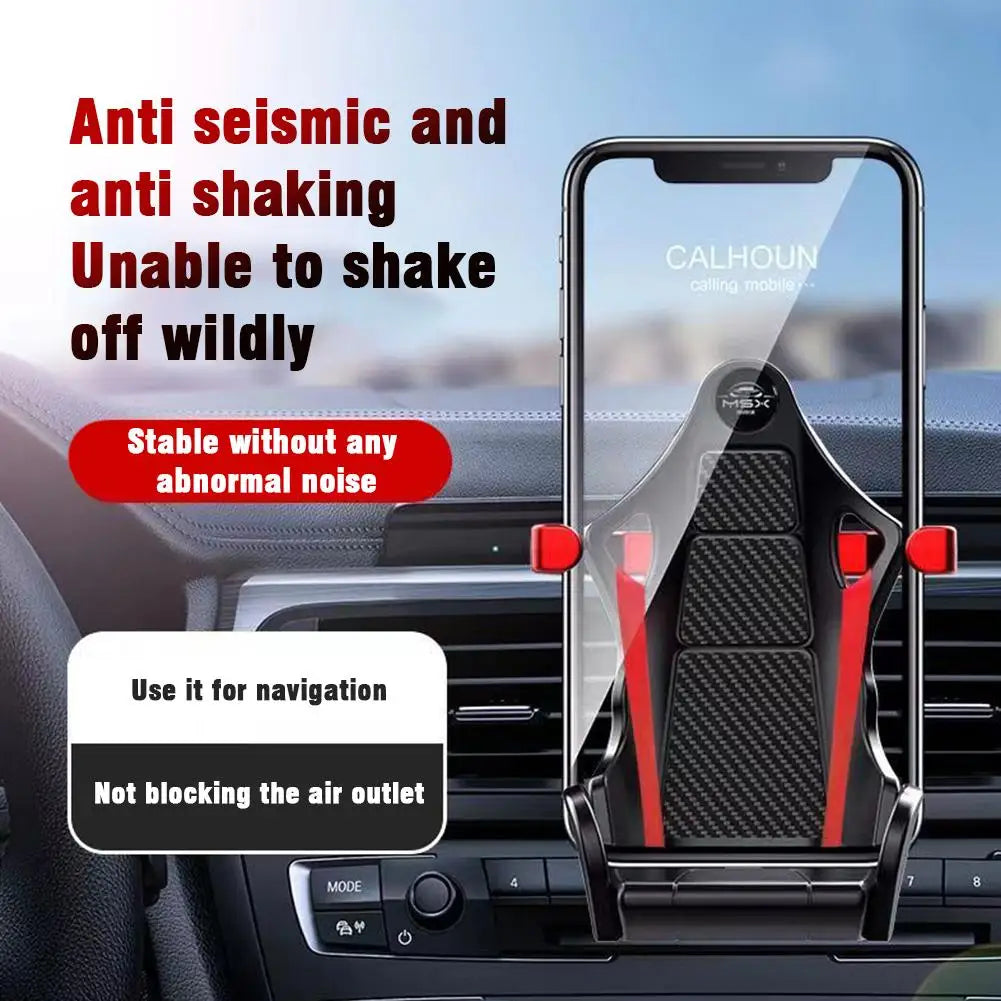 1pc Universal Car Phone Holder Racing Seat Shape Anti Shaking Cell Phone Holder Interior Ornament Car Styling Car Accessories