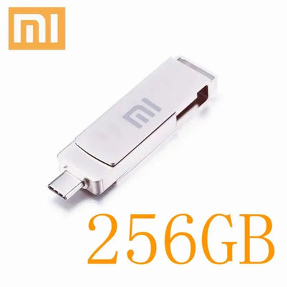 Xiaomi 2TB USB Flash Drive 256G Type C Pendrive OTG Memory Stick 64G 512GB High Speed USB Drive 1TB Pen Drive Gift With Key Ring