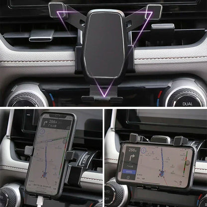 For Toyota RAV4 Accessories 2019 2020 2021 2022 Gravity Car Phone Holder Dedicated Air Vent Mount Clip Clamp Mobile Phone Holder