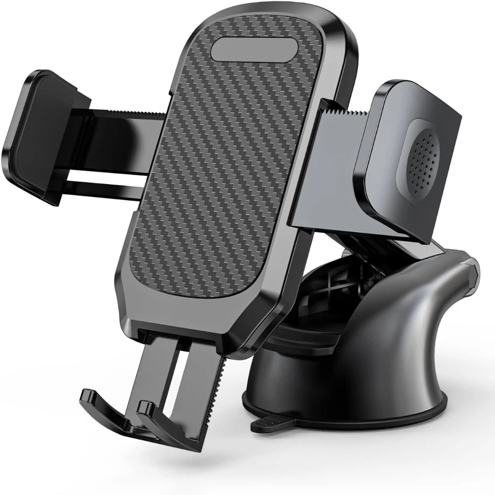 Car Phone Holder Universal Car Mount Dashboard & Windshield Suction Cup Phone Holder for iPhone Samsung, Google, All Smartphones