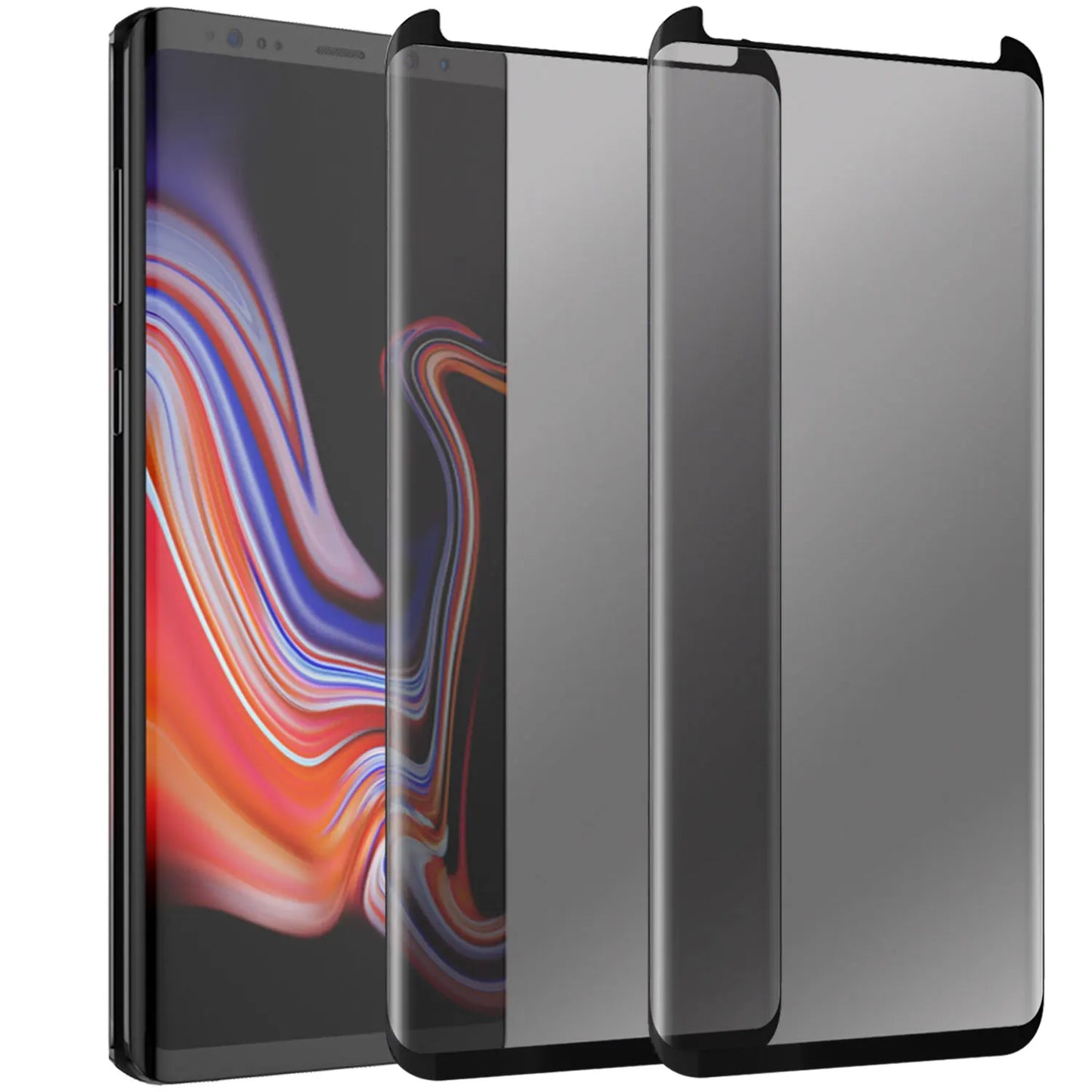 For Samsung Galaxy Note 9 Case Friendly Anti Spy Privacy Tempered Glass Screen Protectors 2-Pack