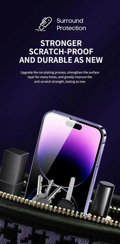 8K High End Tempered Glass For IPhone 14 11 12 13 15 Pro Max Mini 15 Plus Privacy Screen Protector with Alignment Mounting Cover